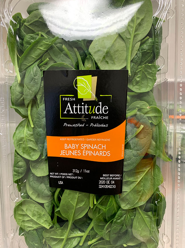 Fresh Attitude baby spinach recalled over possible salmonella risk