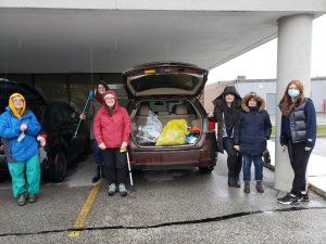 Waste collected while placking