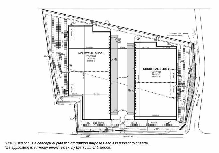 Notice of Application: Large Industrial Buildings – 12101 Airport Road and 6034 Mayfield Road