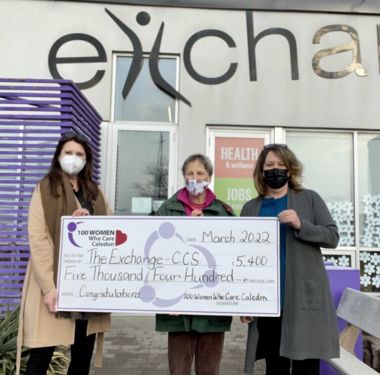 ‘100 Women Who Care Caledon’ Supports The Exchange at Most Recent Meeting