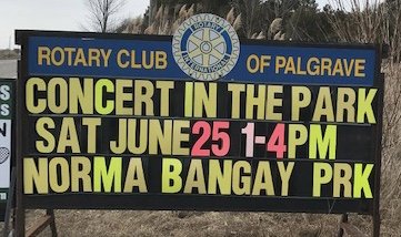 Palgrave Rotary Announces Concert In The Park