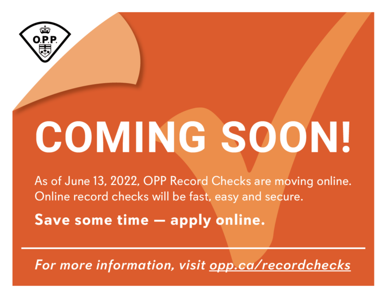 OPP Record Checks Moving Online as of June 13