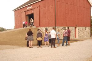 Visitors mingling at Duffy Homestead celebration