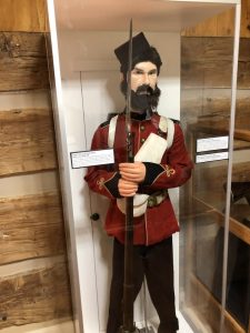 Mannequin of Private Michael Duffy in a case