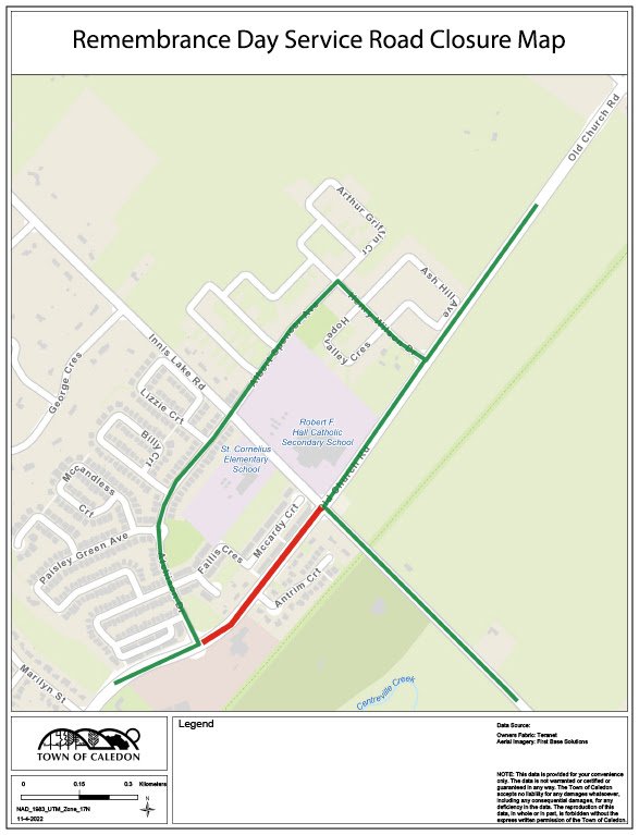Remembrance Day Service Road Closure – Old Church Road