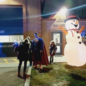 Residents at tree lighting