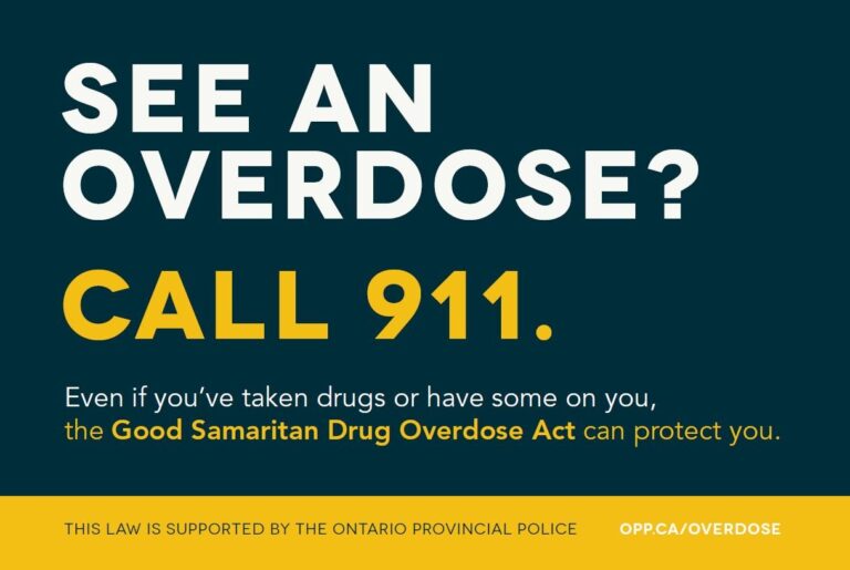 Caledon OPP Administer Naloxone to Unresponsive Female