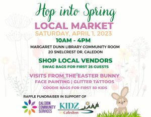 Poster for Valleywood’s Hop into Spring Market