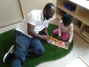 Father and child at CPCC