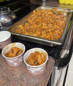 Tray of food