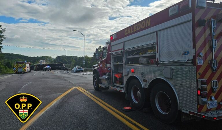 Caledon OPP is Investigating a Serious Collision on Hwy 9 at Mount Wolfe Rd