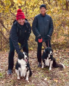 Carl and Barrie with their 2 dogs