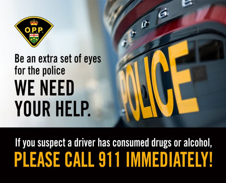 Caledon OPP Responds to Suspicious Vehicle Call and Charges Driver with Impaired