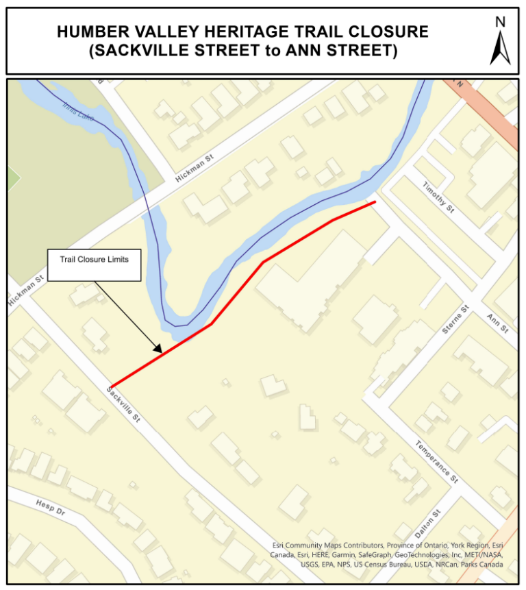 Humber Valley Heritage Trail Temporary Closure