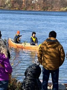 People watching the paddlers