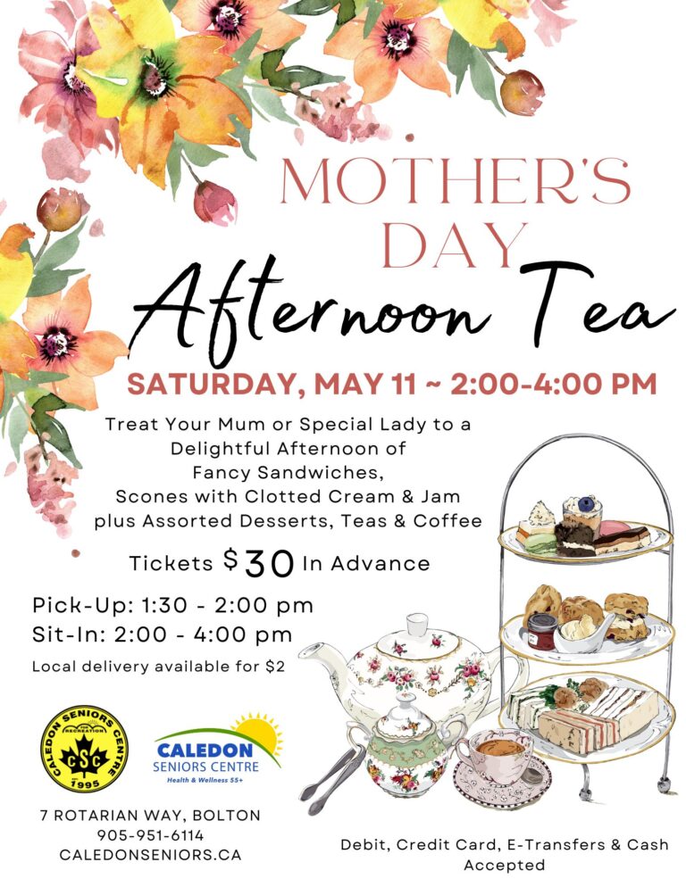 Caledon Seniors Centre holding Mother’s Day tea