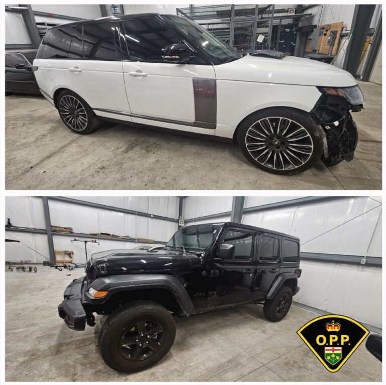 Police charge two people after stolen vehicles retrieved