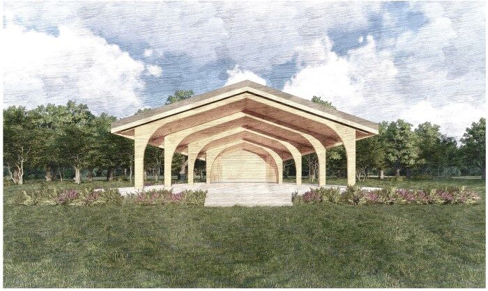 Town partners with service club on pavilion
